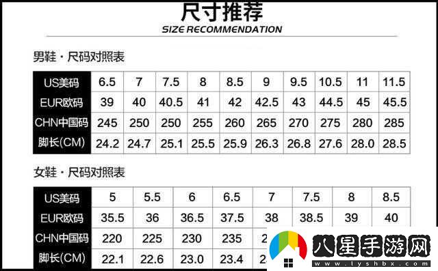 國(guó)產(chǎn)尺碼和歐洲尺碼表