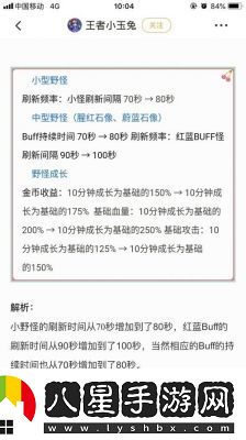 王者榮耀紅藍(lán)buff刷新時(shí)間及2022年更新時(shí)間表