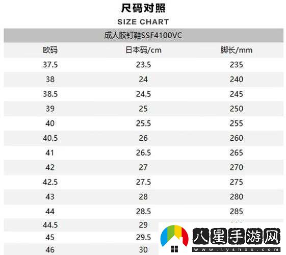 歐洲尺碼日本尺碼專線發(fā)布